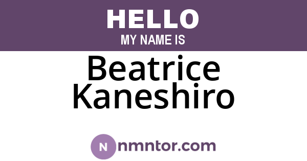 Beatrice Kaneshiro