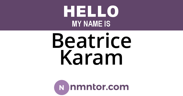 Beatrice Karam