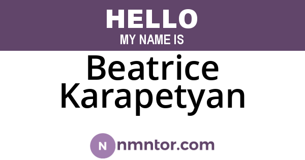Beatrice Karapetyan