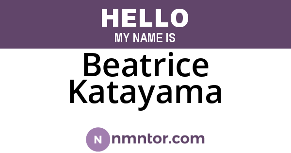 Beatrice Katayama