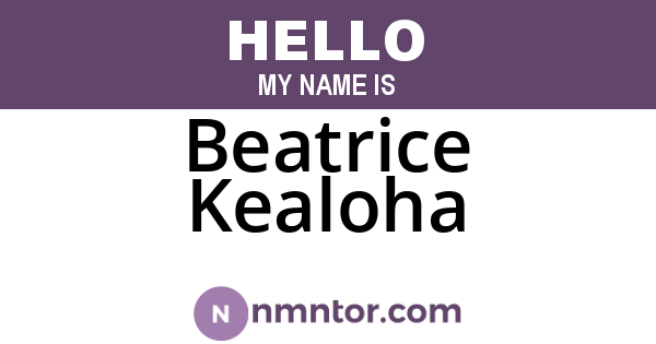Beatrice Kealoha