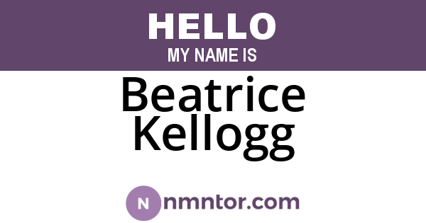 Beatrice Kellogg