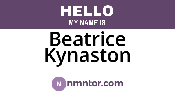 Beatrice Kynaston