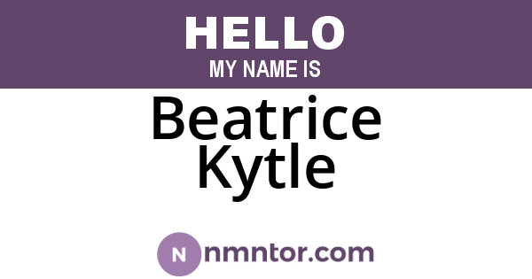 Beatrice Kytle