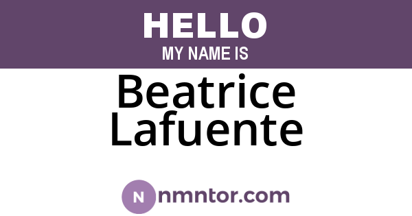 Beatrice Lafuente