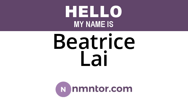 Beatrice Lai