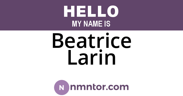 Beatrice Larin
