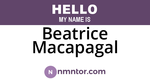 Beatrice Macapagal