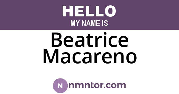 Beatrice Macareno