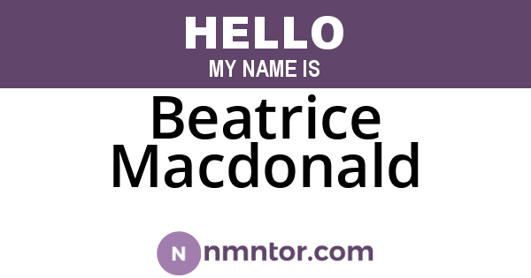 Beatrice Macdonald