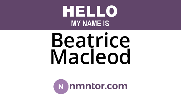 Beatrice Macleod