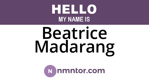 Beatrice Madarang