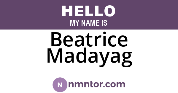 Beatrice Madayag