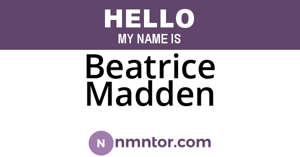 Beatrice Madden
