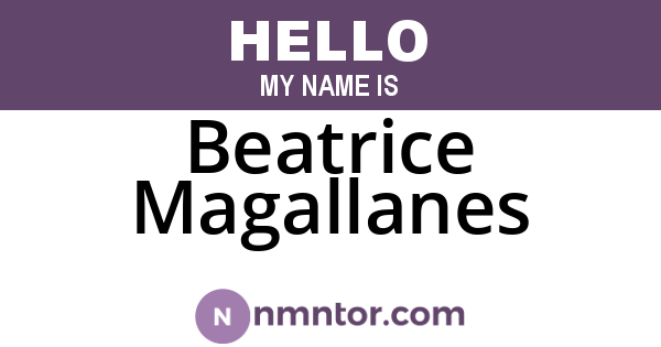 Beatrice Magallanes