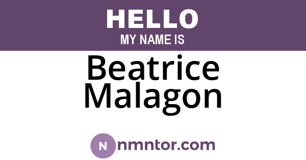 Beatrice Malagon