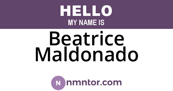 Beatrice Maldonado