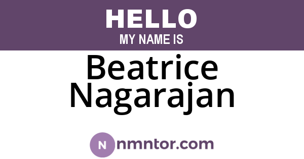Beatrice Nagarajan