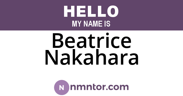 Beatrice Nakahara