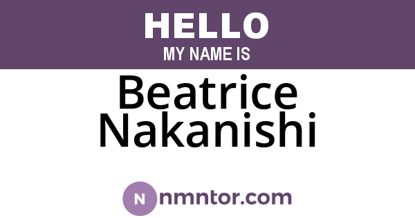 Beatrice Nakanishi