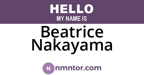 Beatrice Nakayama