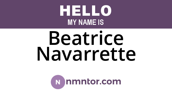 Beatrice Navarrette