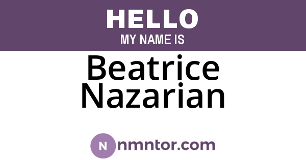 Beatrice Nazarian