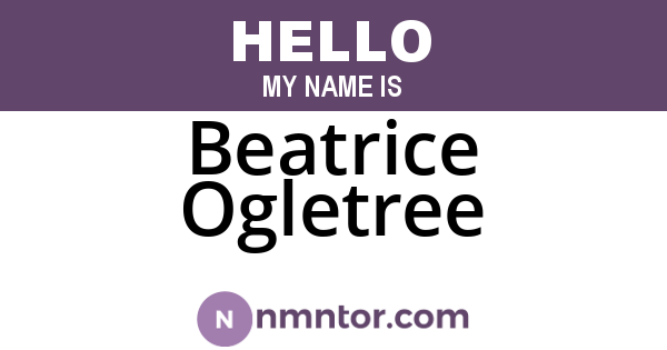 Beatrice Ogletree