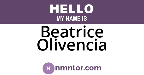 Beatrice Olivencia