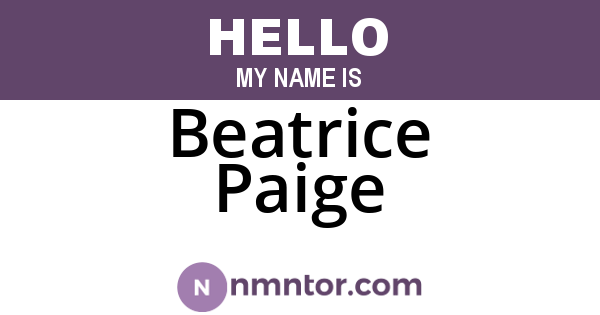 Beatrice Paige