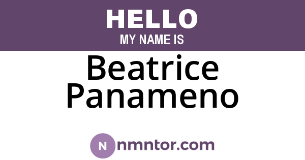 Beatrice Panameno