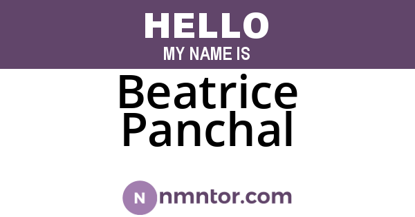 Beatrice Panchal