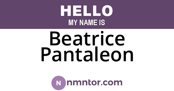Beatrice Pantaleon