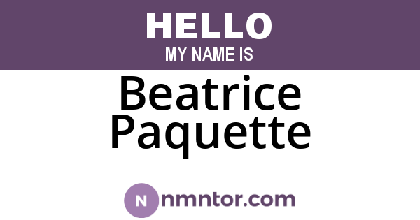 Beatrice Paquette