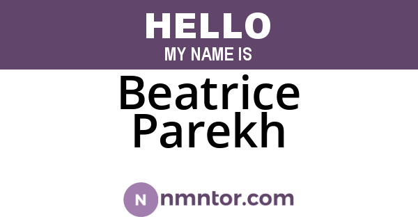 Beatrice Parekh