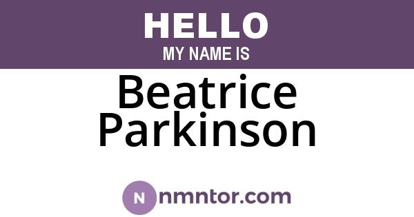 Beatrice Parkinson