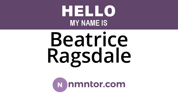 Beatrice Ragsdale