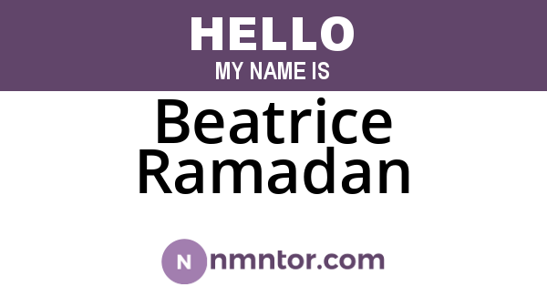 Beatrice Ramadan