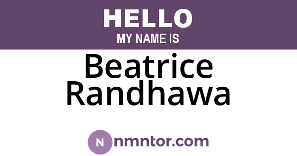 Beatrice Randhawa