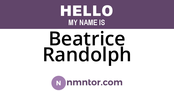 Beatrice Randolph