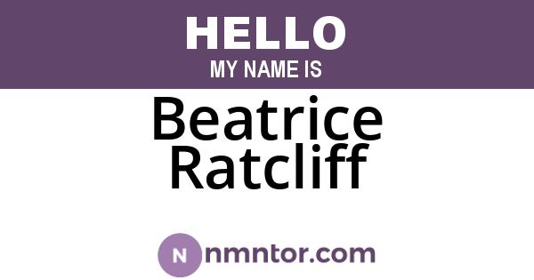Beatrice Ratcliff