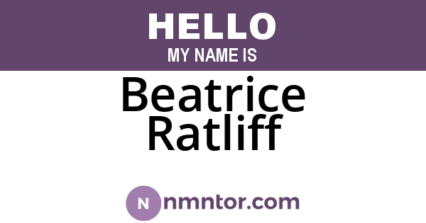 Beatrice Ratliff