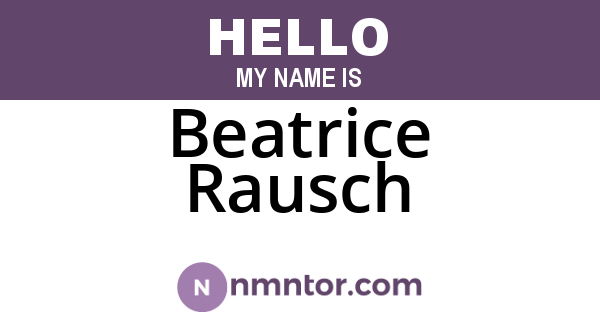 Beatrice Rausch