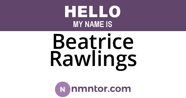 Beatrice Rawlings