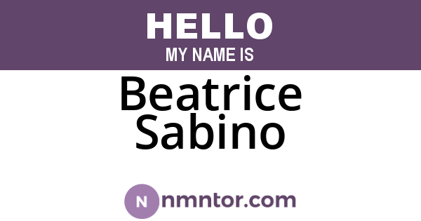 Beatrice Sabino