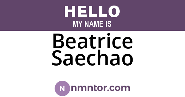 Beatrice Saechao
