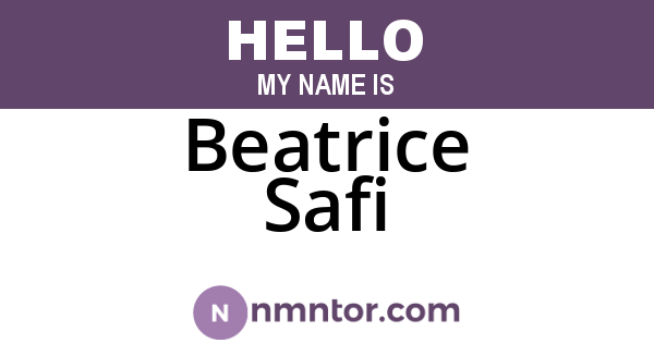 Beatrice Safi