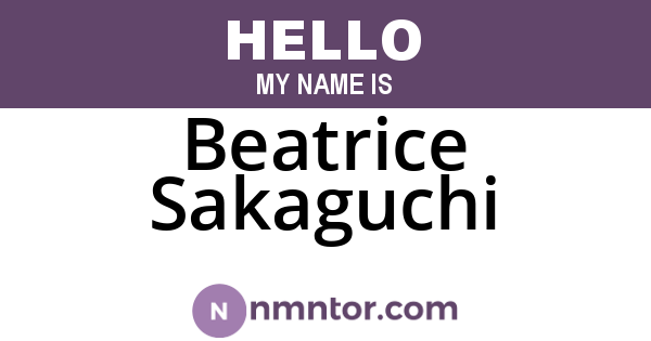 Beatrice Sakaguchi
