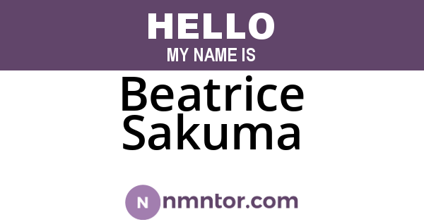 Beatrice Sakuma