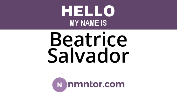 Beatrice Salvador